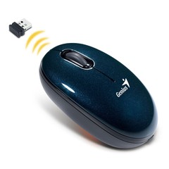 Мышь Genius ScrollToo 800 оптическая, беспроводная, мини, USB, 1200dpi, USB, 3 кнопки, blue  
